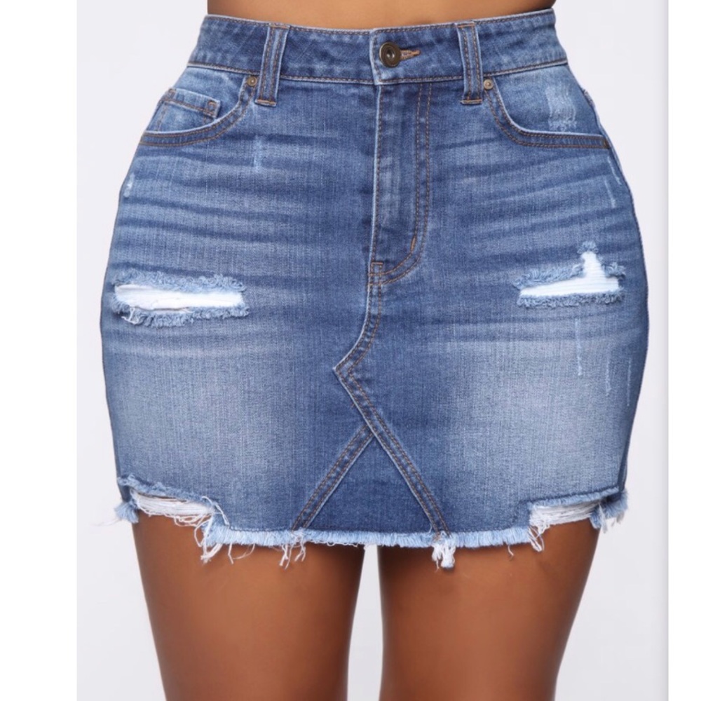 Fashion nova denim skirt